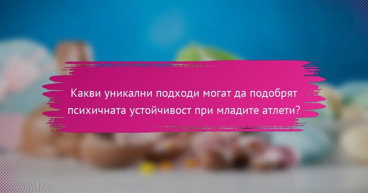 Какви уникални подходи могат да подобрят психичната устойчивост при младите атлети?