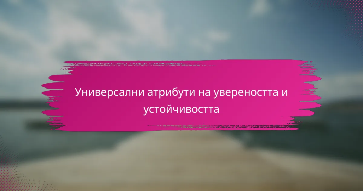 Универсални атрибути на увереността и устойчивостта